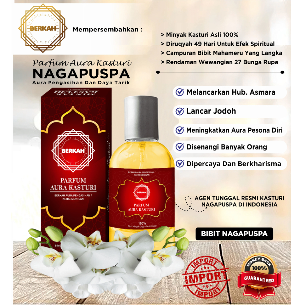 Parfum Kasturi Bibit Nagapuspa Merah Agen Tunggal Resmi
