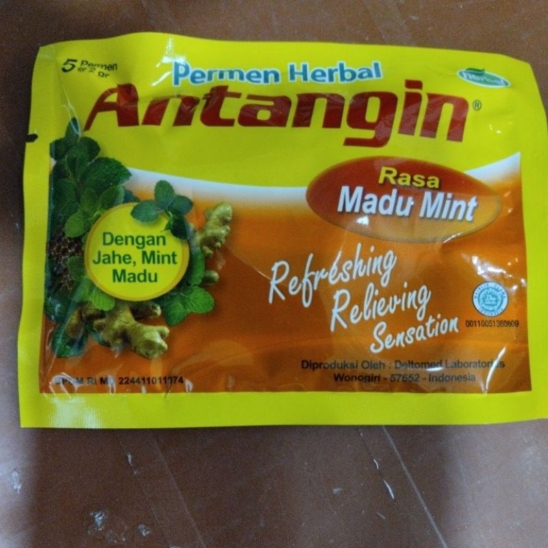 

Permen Herbal Antangin Rasa Madu mint Sachet/Untuk Pelega tenggorokan