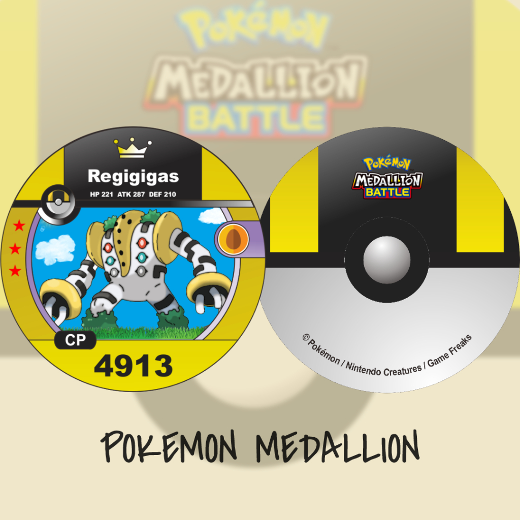 Kartu Pokemon Medallion Kustom Regigigas