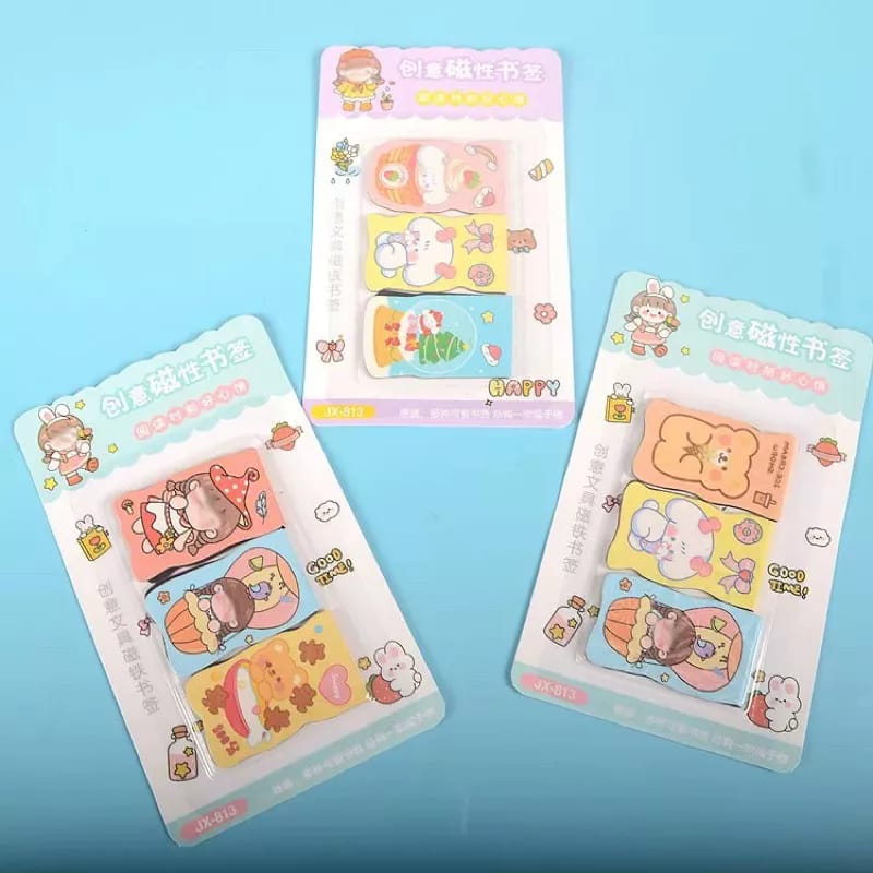 

PEMBATAS BUKU MAGNET LUCU IMUT KARAKTER 1 SET ISI 3PC
