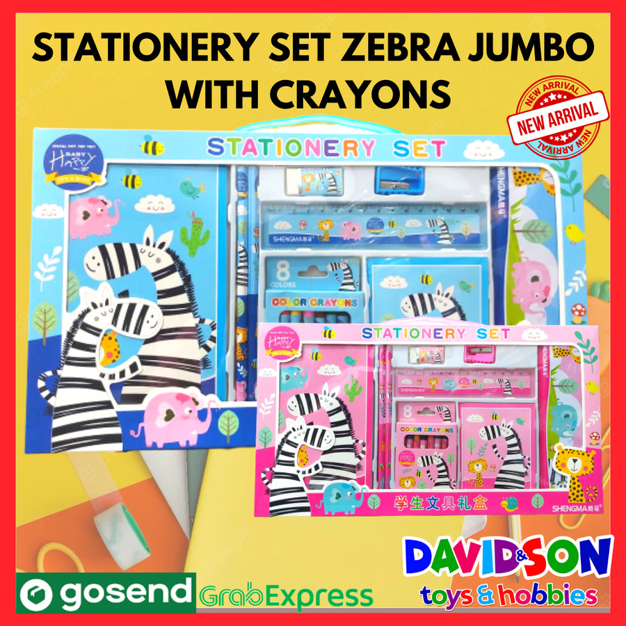 

STATIONERY SET ZEBRA JUMBO CRAYON / PAKET ALAT TULIS KARAKTER B-705