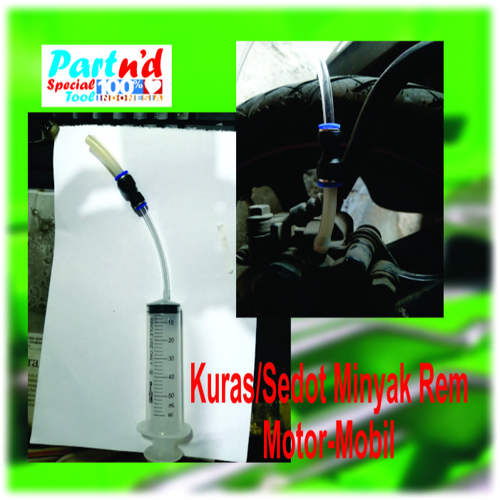 Suntikan 50ml  Spuit 50cc + Selang Kuras Minyak Rem