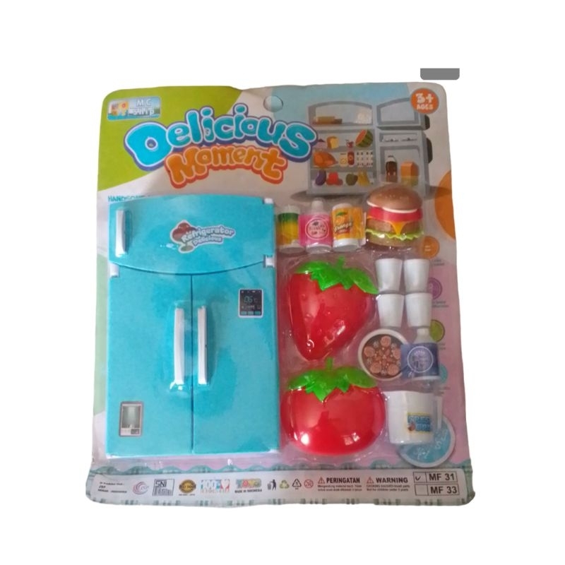 MAINAN KULKAS SET DELICIOUS MOMENT / MAINAN ANAK PEREMPUAN/MAINAN ANAK VIRAL