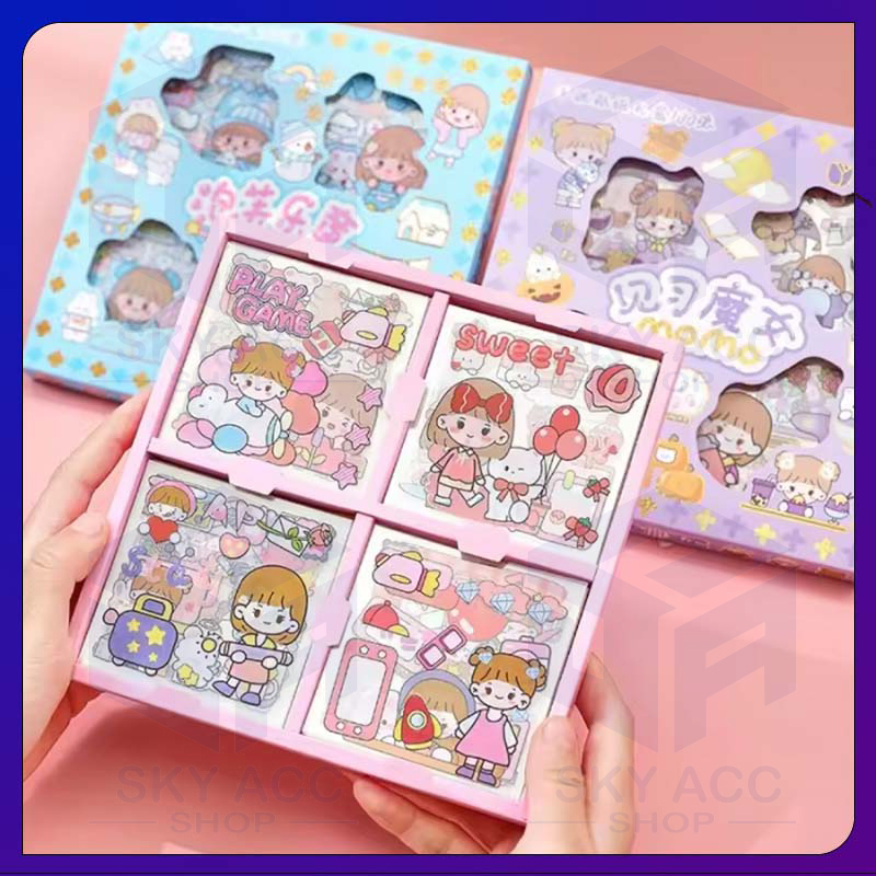 

Stiker Motif Kartun Korea Lucu Anti Air 1 box 100lbr /Dekorasi Handbook Scrapbook DIY/Stiker kartun tahan air PET