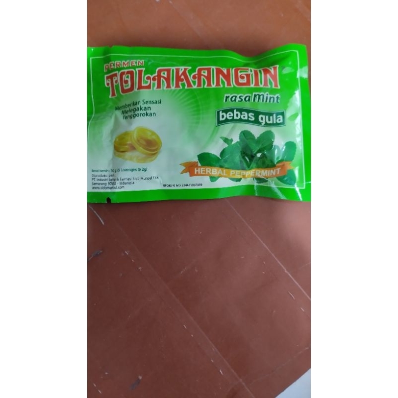 

Permen Tolak Angin Rasa Mint Bebas Gula Sachet/Pelega tenggorokan Sachet