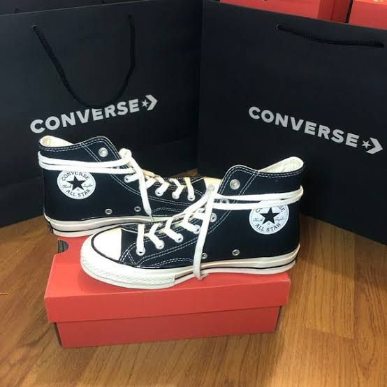 ( PROMO GASSU) CONVERSE 70"S HIGH BLACHWHITE FREE PAPER BAG