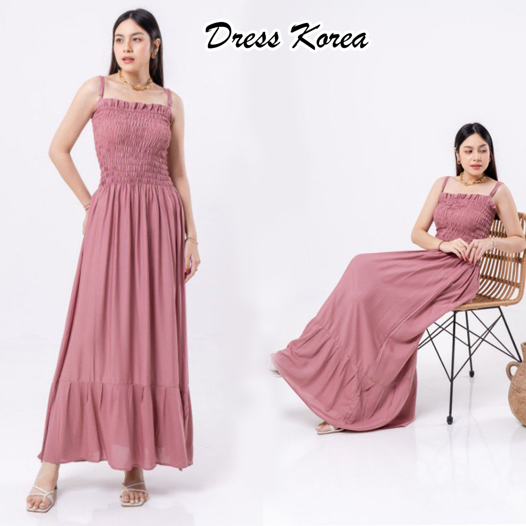 Dress Korea Panjang POLOS