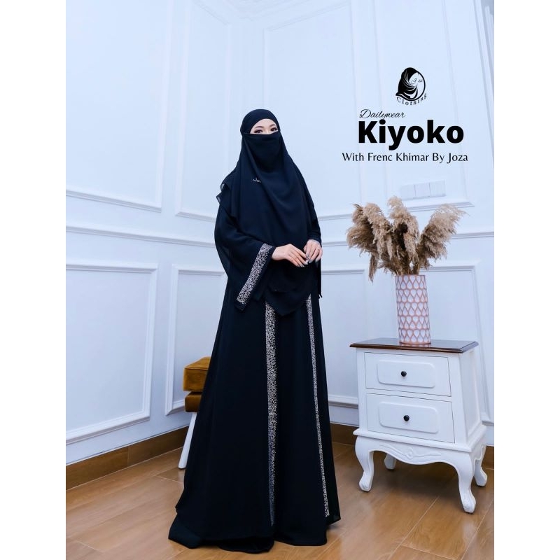 [JOZA CLOTHING] GAMIS SYARI / DRESS SET " KIYOKO WHITE FRENC KHIMAR " BY JOZA CLOTHING