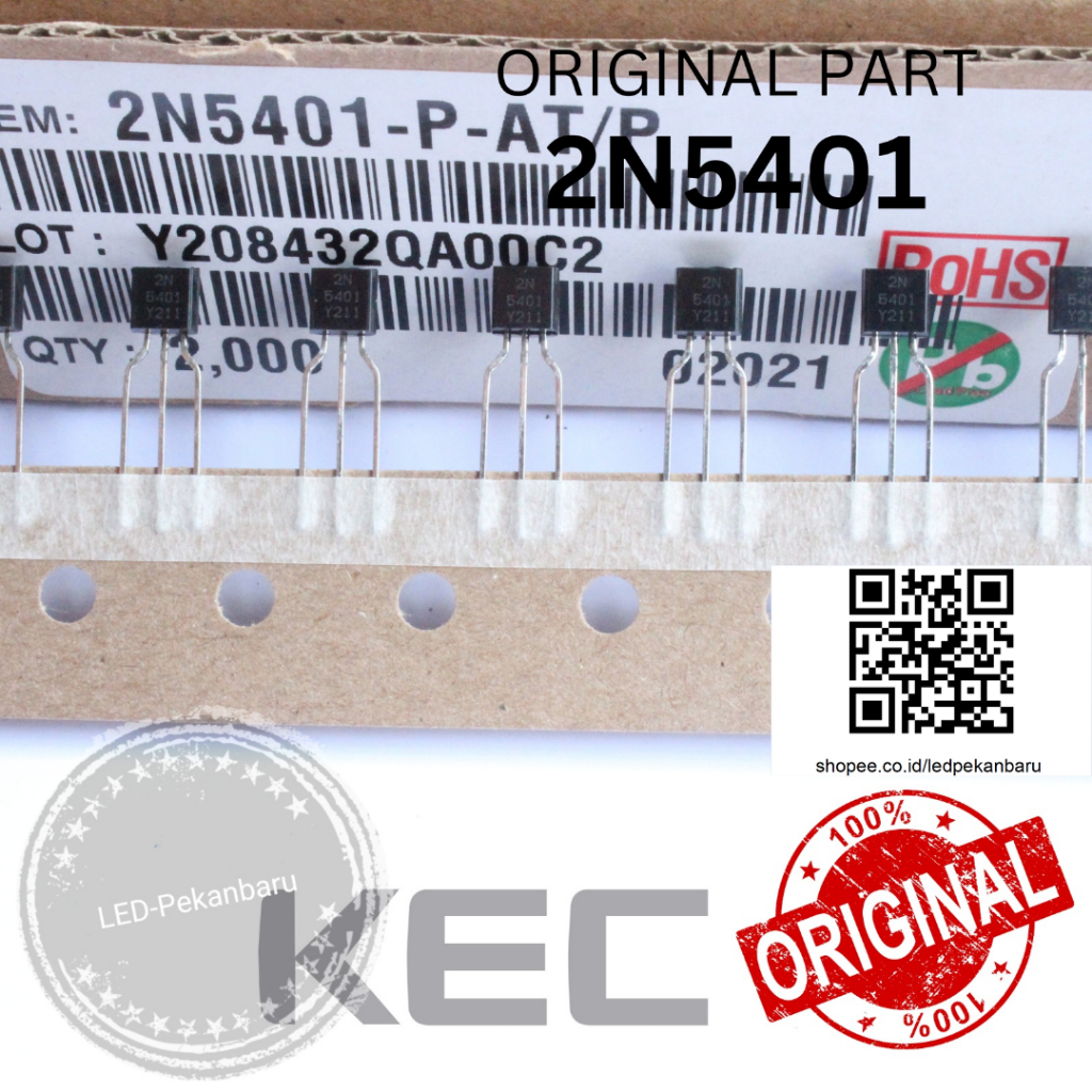 ORIGINAL TRANSISTOR 2N5401 2N 5401 PNP TR SILICON KEC RENTENG