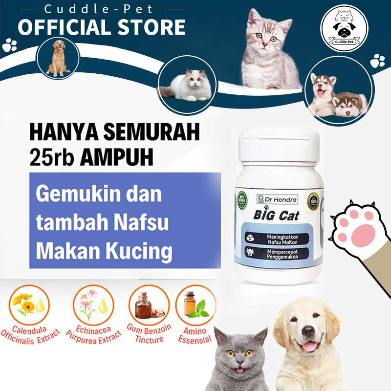 Vitamin Kucing BIG CAT Vitamin Nafsu Makan dan Penggemuk Kucing Vitamin Kucing Nafsu Makan Obat Peng