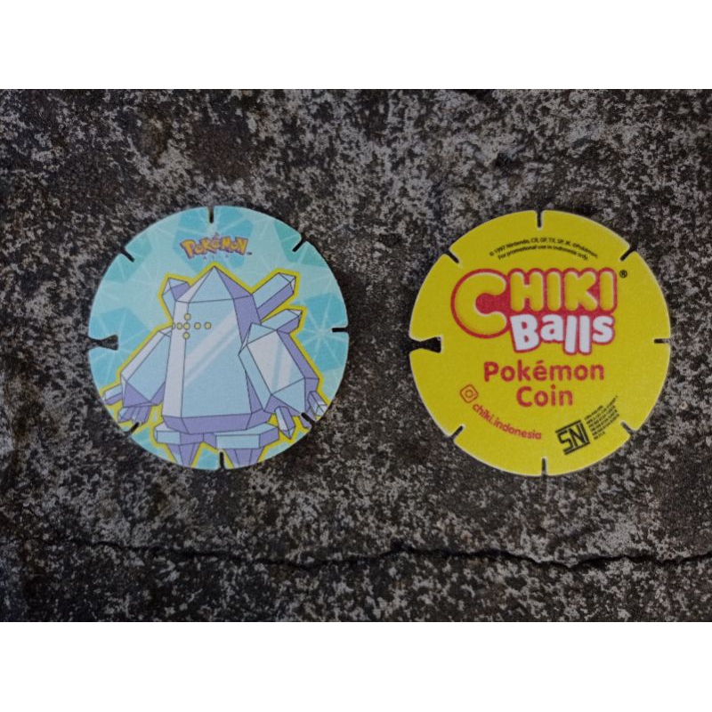 Tazos / Tajos POKEMON COIN -REGICE- CHIKI BALLS New Murah Mainan Anak Anak Jadul