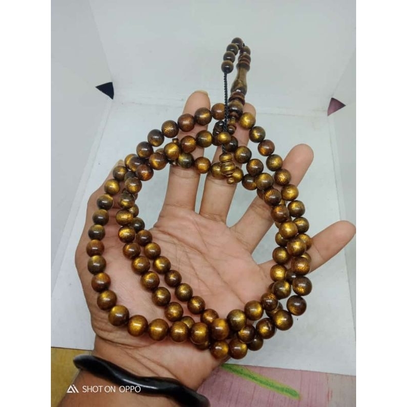 tasbih akar bahar tali arus serat emas