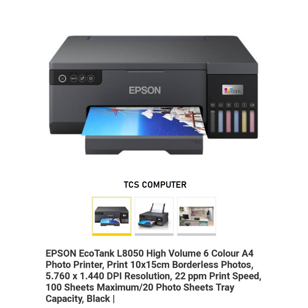 Printer Epson L8050 L 8050 Photo Wifi Pengganti Printer L805
