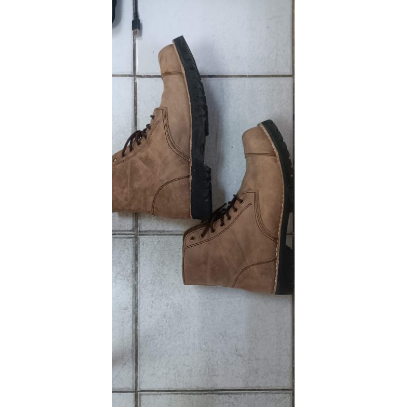 sepatu boot safety sparrow leather works size 43 28 cm