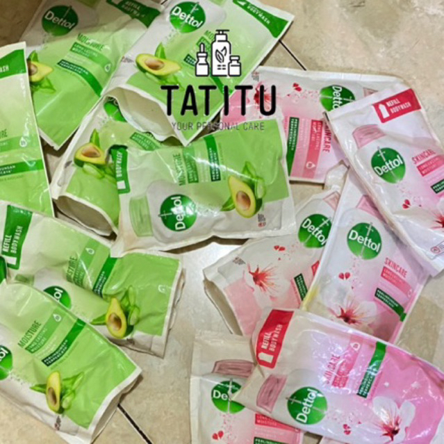 Dettol liquid body wash 410 gr deffect (kemasan kotor/kusut) sabun mandi cair dettol isi ulang