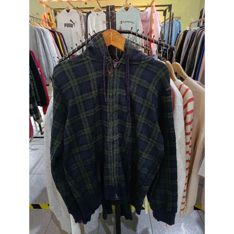 zip Hoodie uniqlo tartan