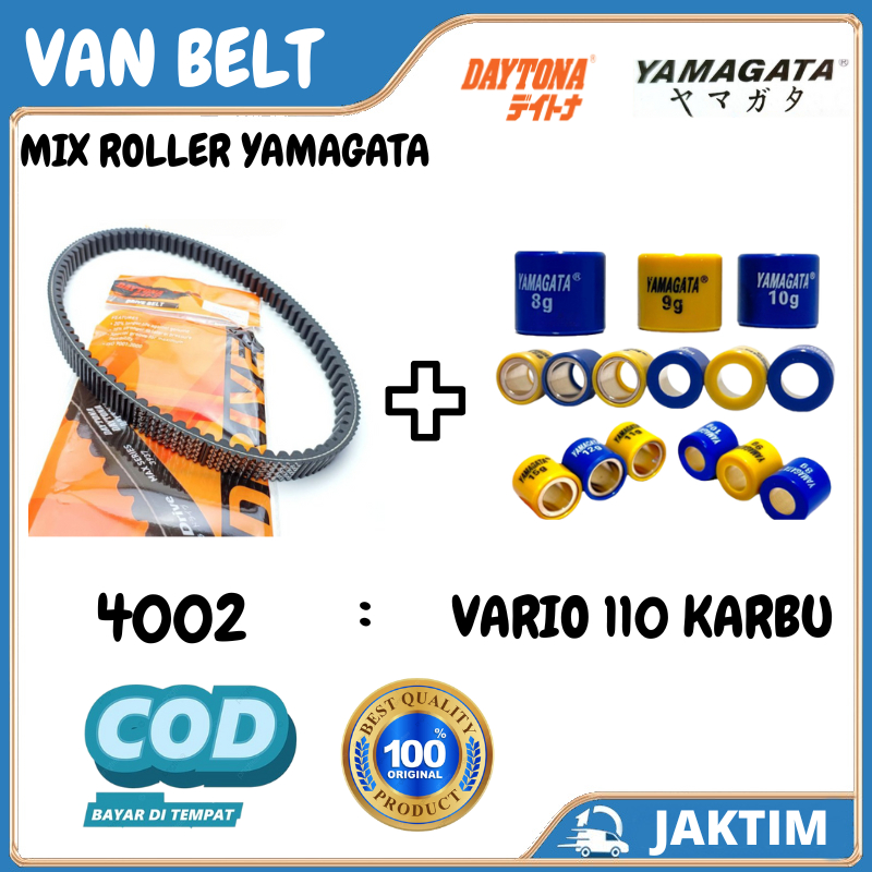 Van belt/V Belt VARIO 110 KARBU Set Roller YAMAGATA Original