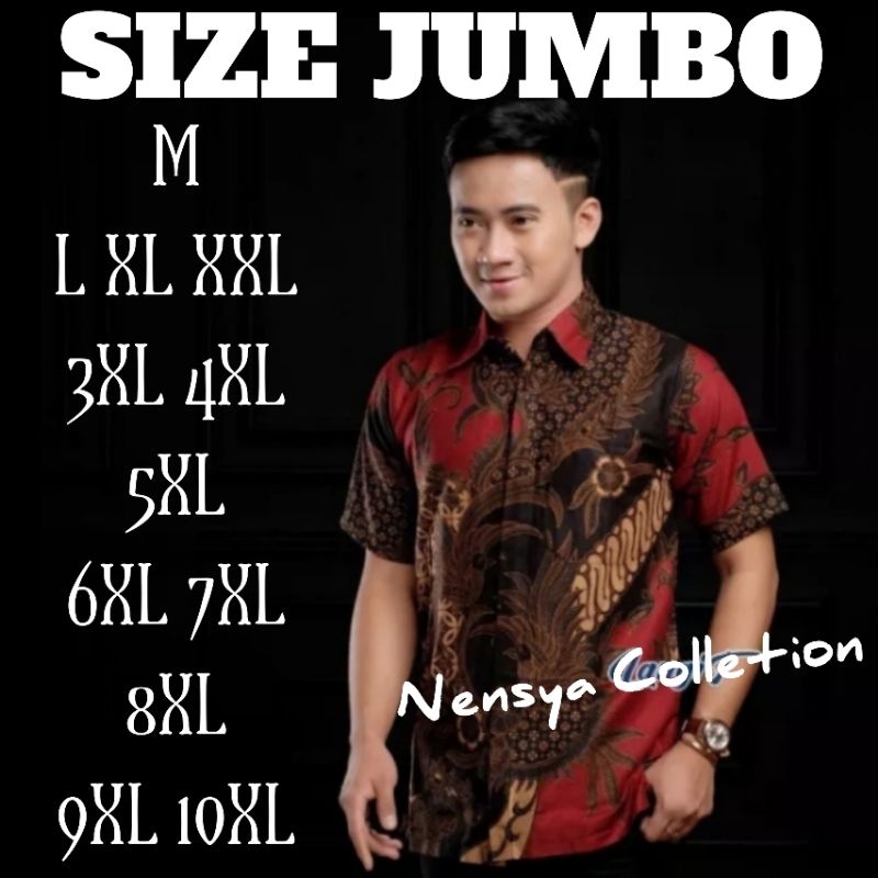 Promo Batik Jumbo | Hem Batik Pria Lengan Pendek Big Size