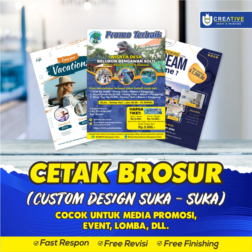 

Cetak Brosur / Pamflet Custom Design (Ukuran A5 & A4) 50 Lembar