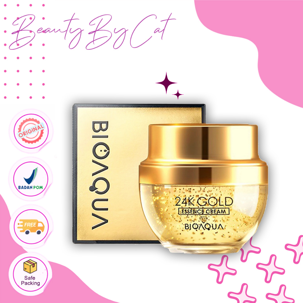 BIOAQUA 24K Gold Skin Care Essence Cream 50g serum anti aging whitening | beautybycat