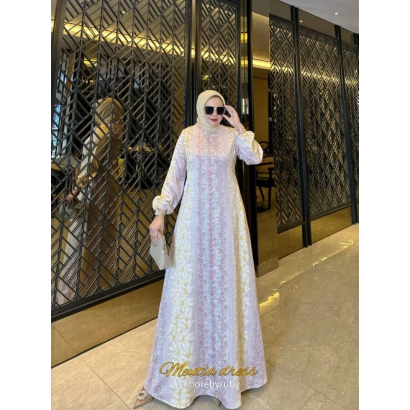MEUTIA DRESS/DRESS AMORE BY RUBY/GAMIS KONDANGAN/GAMIS MOTIF BUNGA