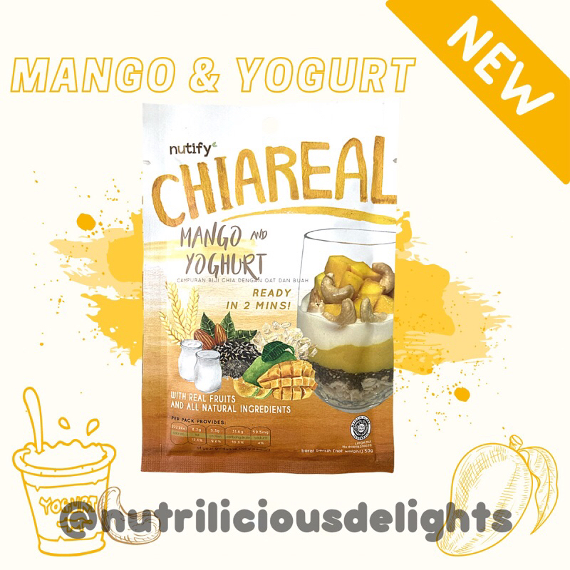 

Mango and Yoghurt Chiareal Overnight Oat Chia Pudding Nutify