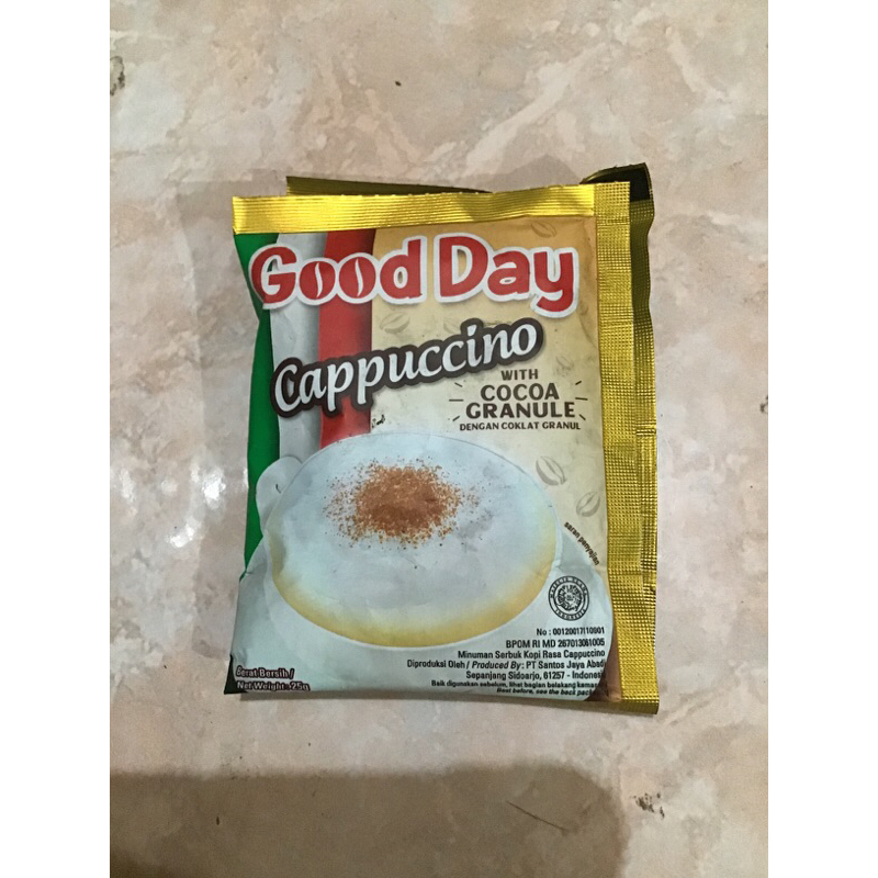 

SATUAN GOOD DAY CAPPUCINO GOODDAY CAPPUCINO CAPPUCCINO