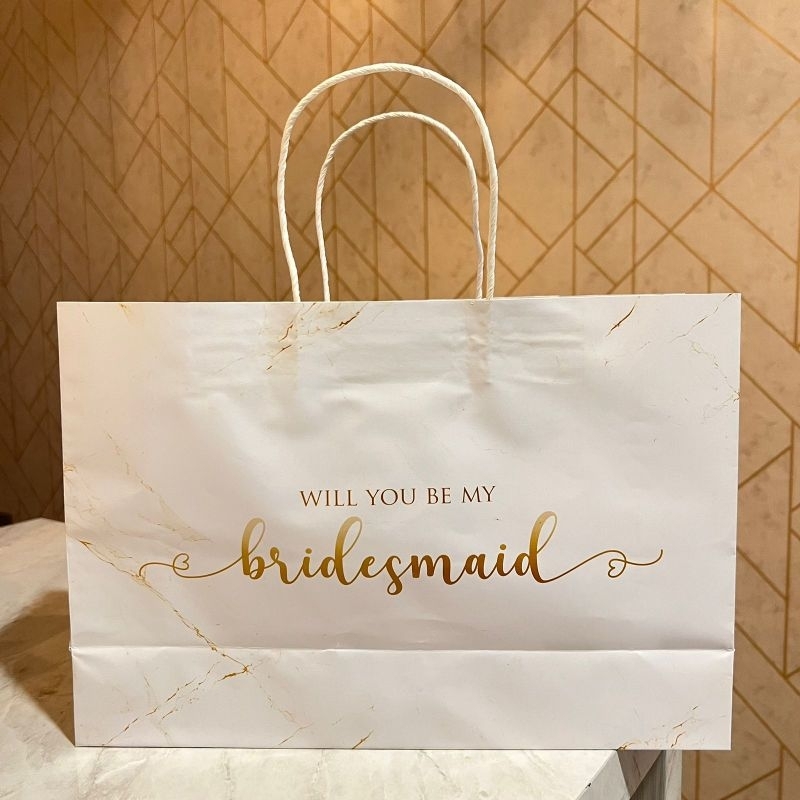 

PAPERBAG BRIDESMAID READY STOK | PINK | PAPERBAG WEDDING