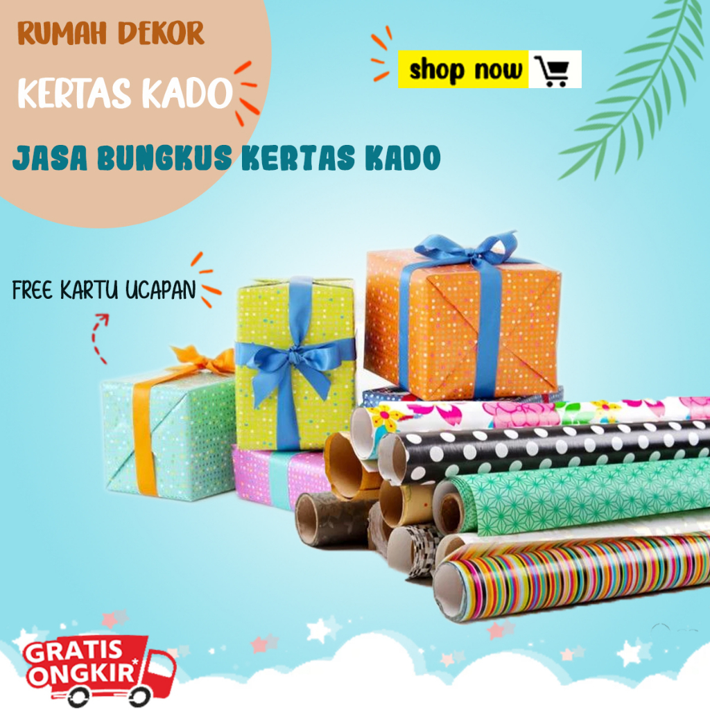 

Jasa Bungkus Kertas Kado Free Kertas Ucapan Hadiah Kado Kemasan