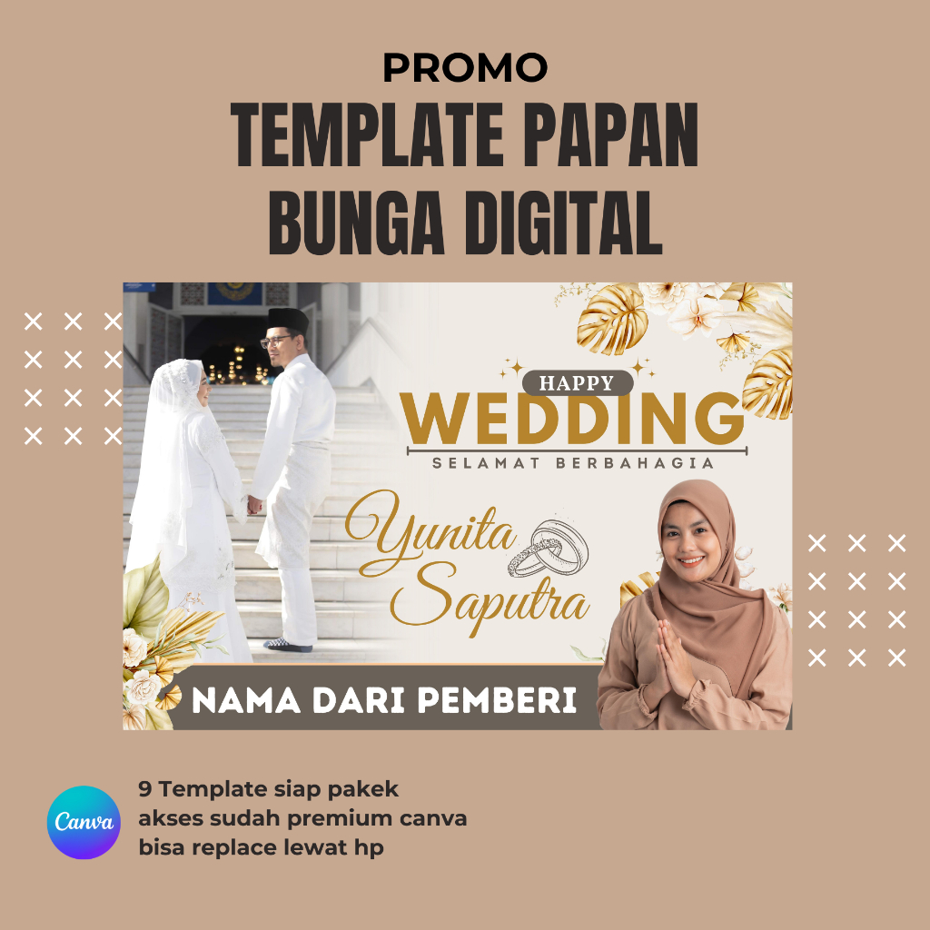 Canva Template Papan Wedding