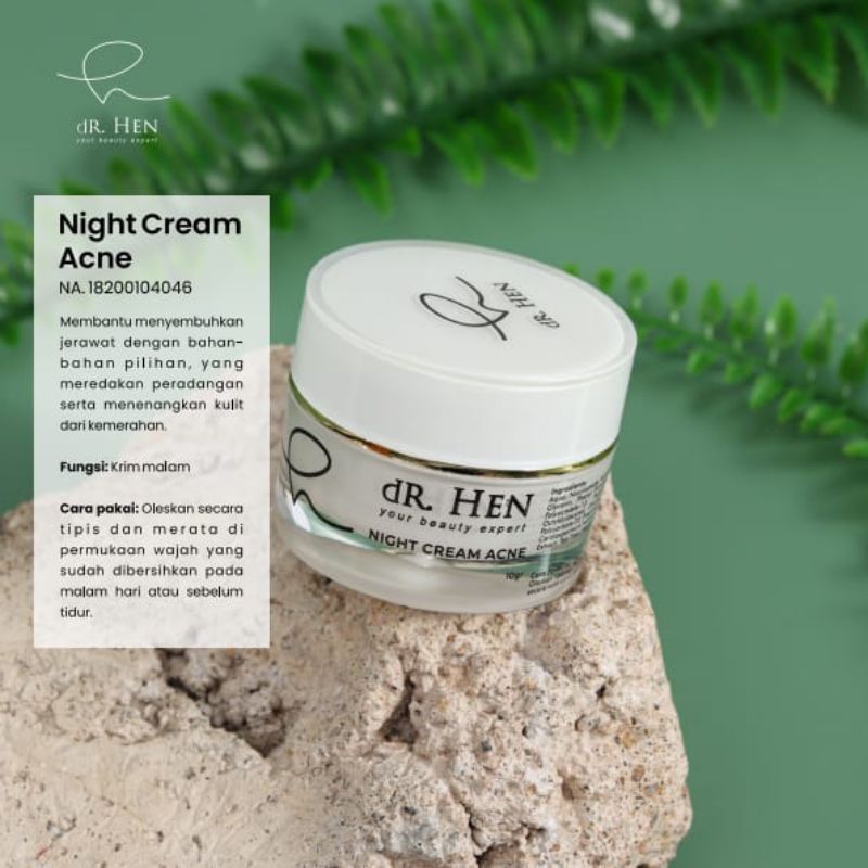 dr Hen - night cream acne by dr Richard lee