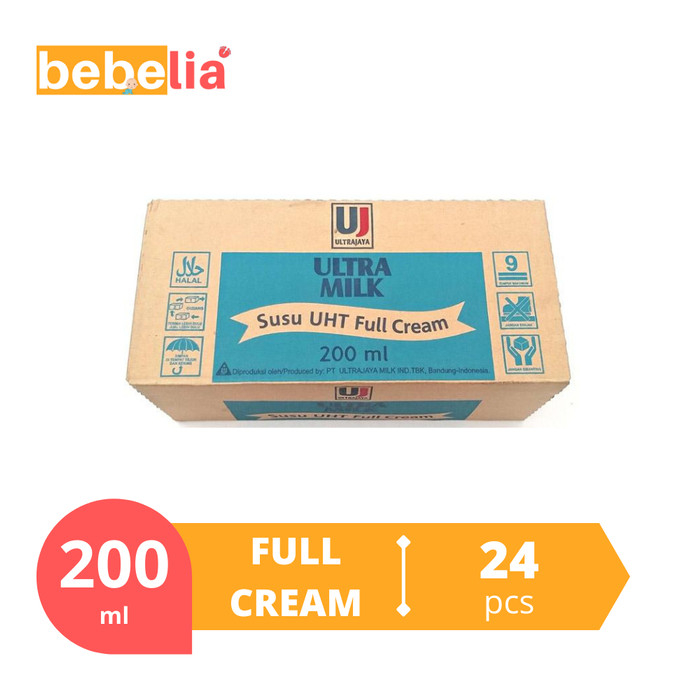 

Ultra Milk Susu UHT Full Cream 200 ml isi 24 pcs