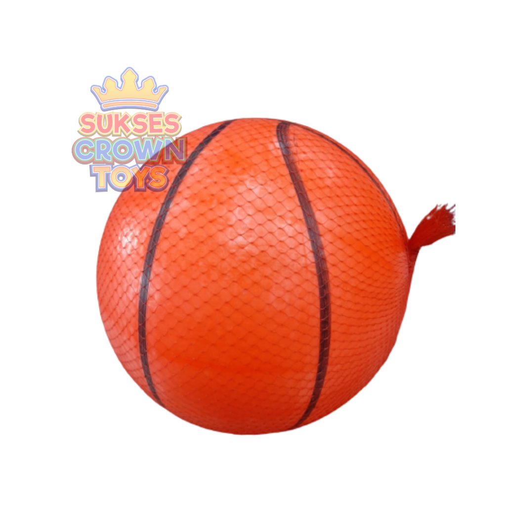 Bola Karet Anak / Bola Karet Motif Bola Basket / Bola Anak Murah / Mainan Bola Balita