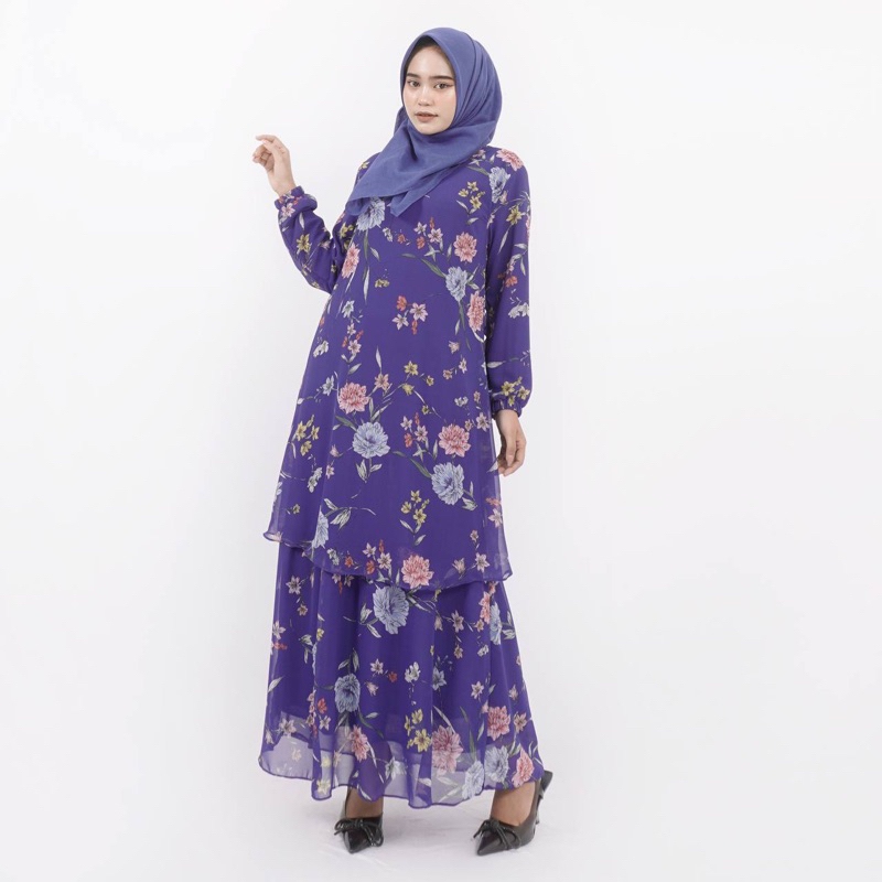 GAMIS MALAYSIA CHIFFON MOTIF PALING TERBARU/GAMIS MOTIF MALAYSIA /GAMIS MALAYSIA
