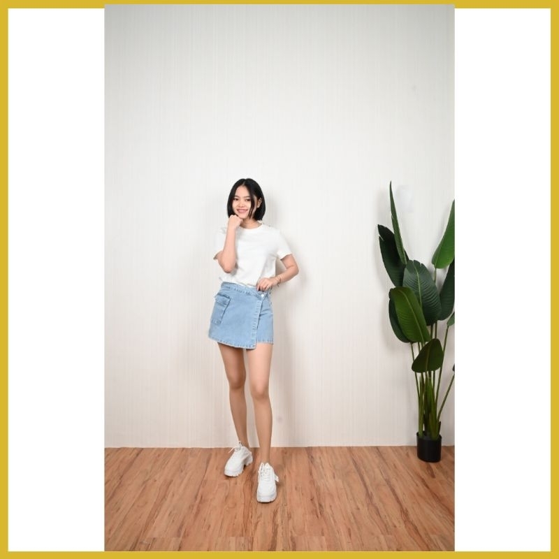 T2000 JEANS ROK CELANA POLOS SIZE JUMBO PREMIUM