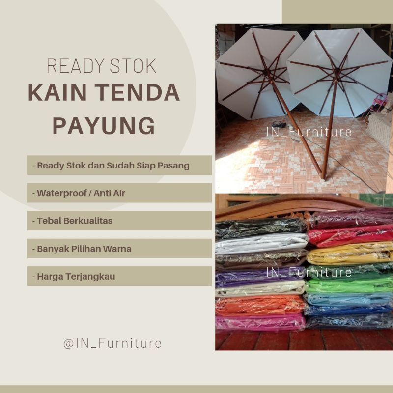 BEST SELLER  KAIN COVER ATAP PAYUNG TENDA TAMAN CAFE PANTAI / KAIN PAYUNG TENDA / KAIN PAYUNG OUTDOO