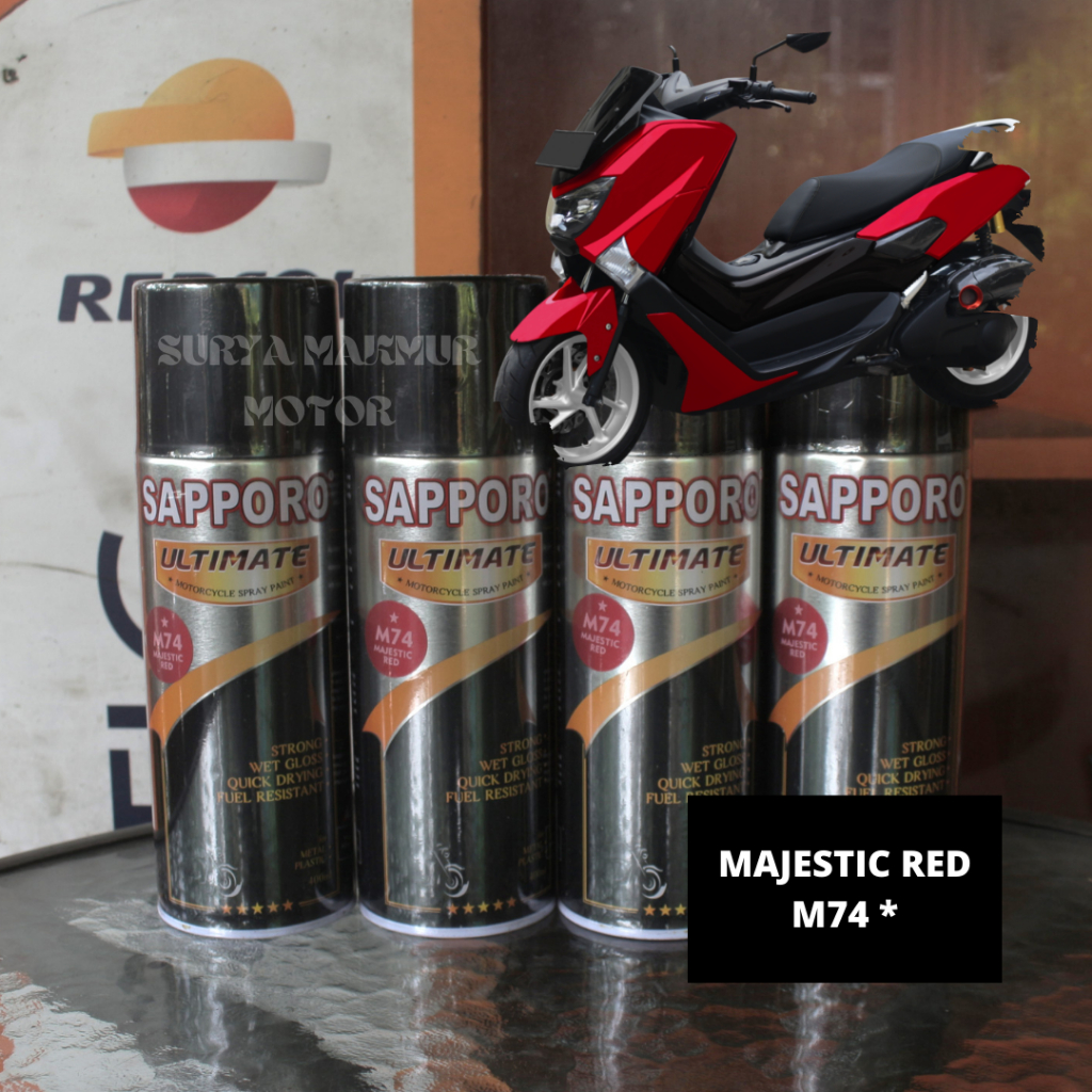 Pilok/Pilox Sapporo Ultimate M74 Majestic Red Cat Semprot Warna Merah