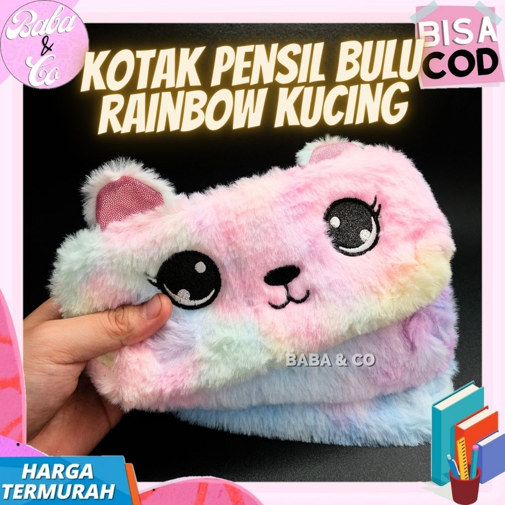 

KOTAK PENSIL BULU RAINBOW KUCING TEMPAT PENSIL BULU KUCING PELANGI KOTAK PENSIL KAIN BULU KUCING CUTE CAT RAINBOW