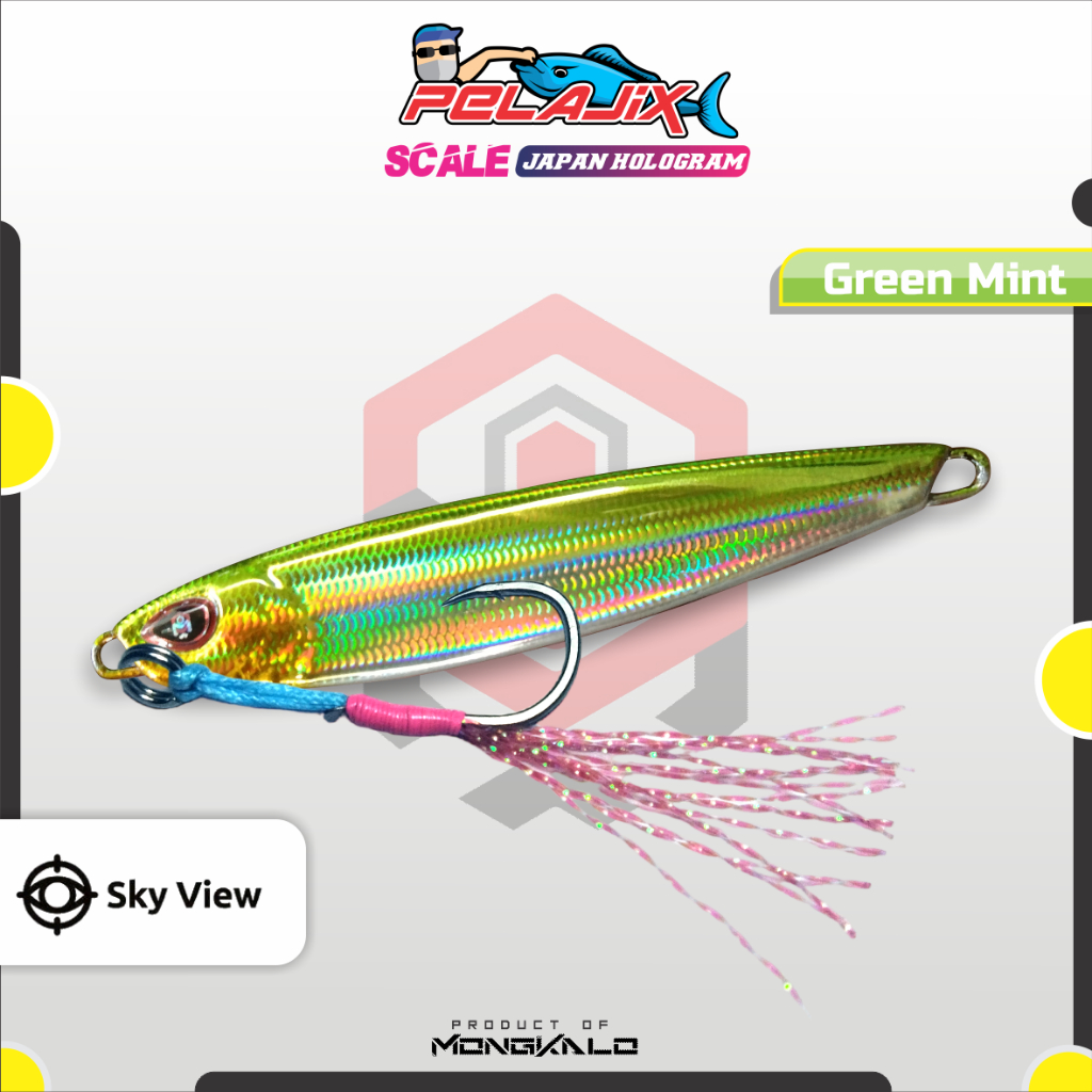 Mongkalo Pelajix Sisik-Kecil noGID noMotif Candy 60 Hijau-Mint