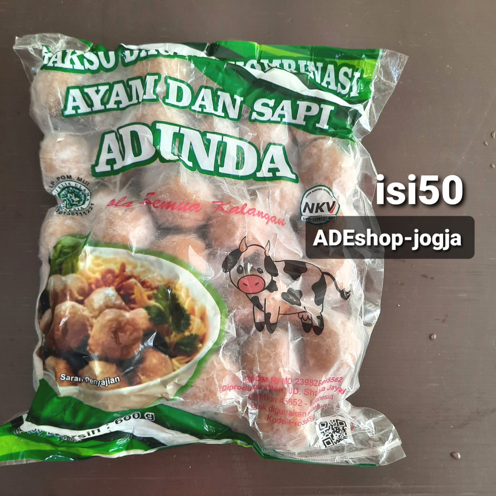 

baso bakso sapi adinda 600 gr gram isi 50