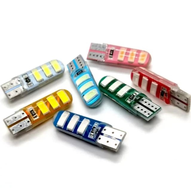 Lampu Senja Kota T10 6 Led Kedip Flash Strobo 12 Volt 24 Volt