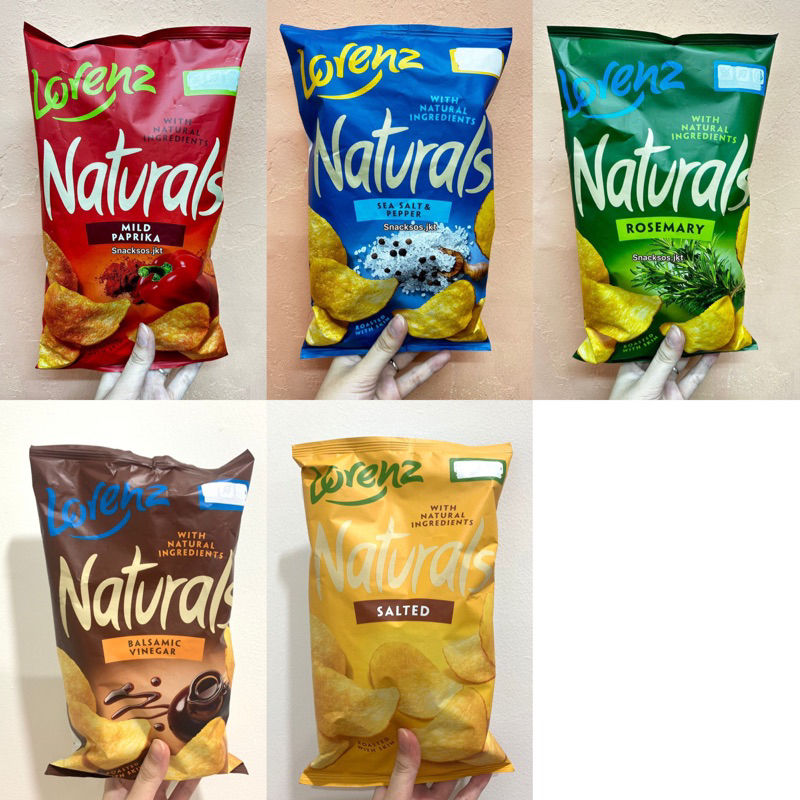 

Lorenz Natural's Classic / Paprika / Rosemary / Seasalt & Pepper / Parmesan / Balsamic Vinegar - Potato Chips Naturals