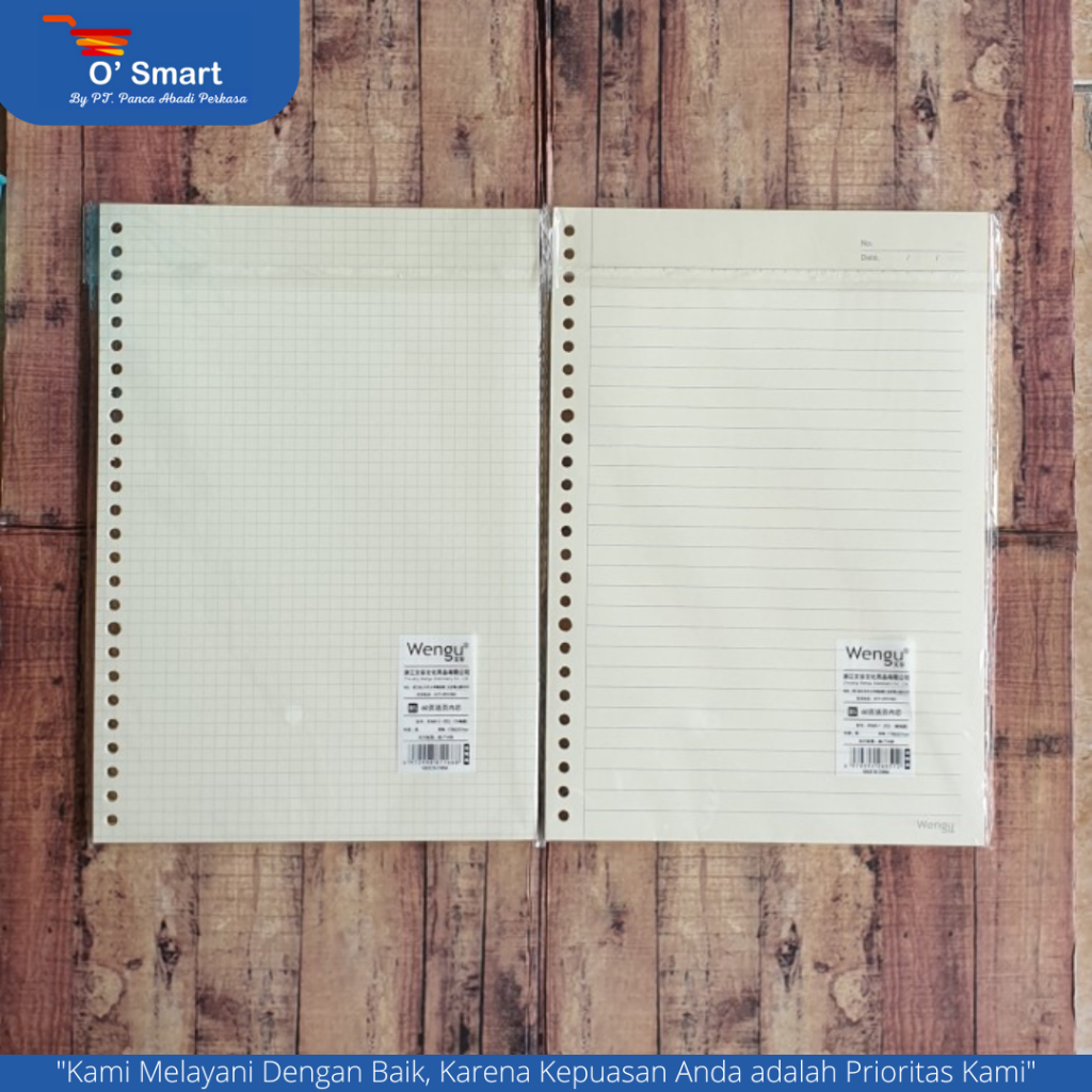 

WENGU KERTAS LOOSE LEAF B5/A5 WARNA CREAM