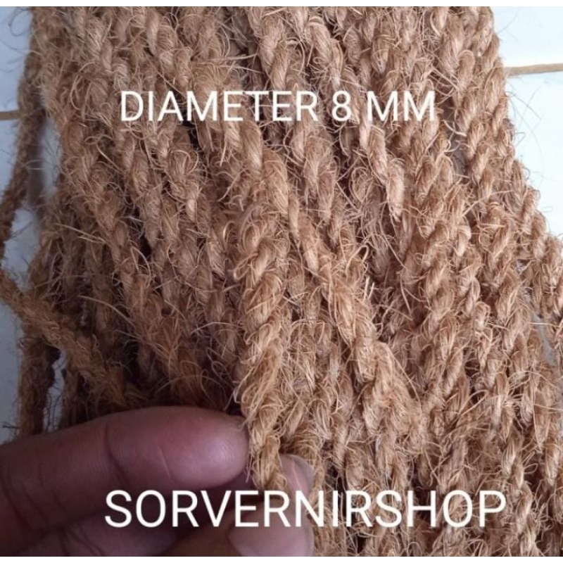 TALI SABUT KELAPA/ TALI TAMBANG SABUT KELAPA/TALI KERAJINAN 10 METER