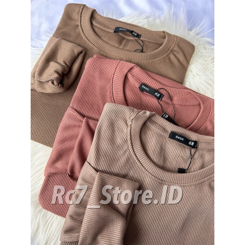 KAOS RIB PREMIUM/KAOS POLOS LENGAN PANJANG/KAOS RIB TEBBAL/KAOS RIB LENGAN PANJANG