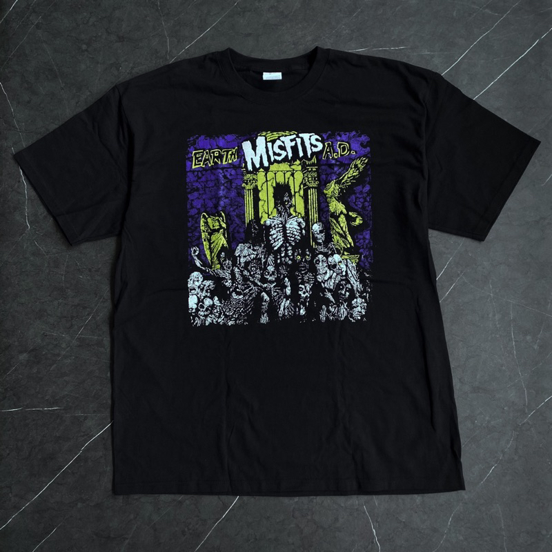 Tshirt Band Pria Wanita Misfits - Earth A.D Unofficial
