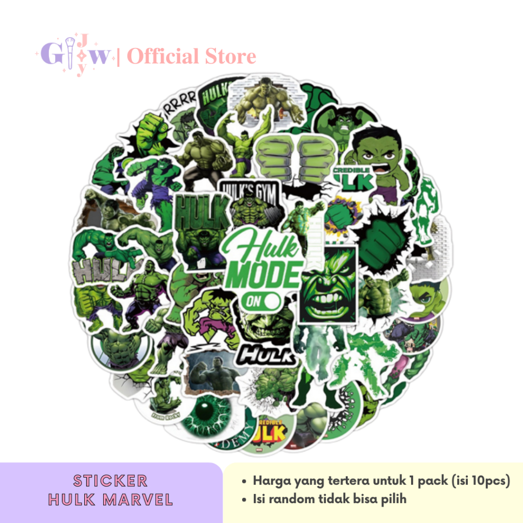 

A6074 STICKER 10PCS (HULK MARVEL) anti air notebook scrapbook label tempel motif kartun superhero super hero unik lucu atk alat tulis murah kartun komputer leptop handphone hp smartphone koper laptop tembok kulkas disney hijau besar pahlawan iron man men