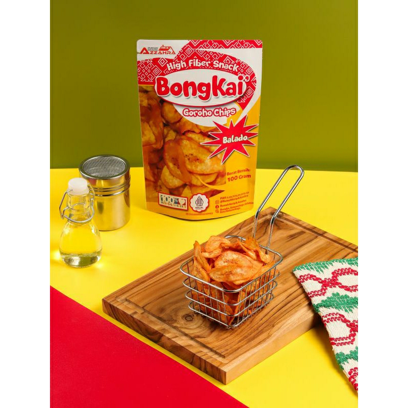 

Bongkai',Keripik Goroho,Rasa Balado (100gr)