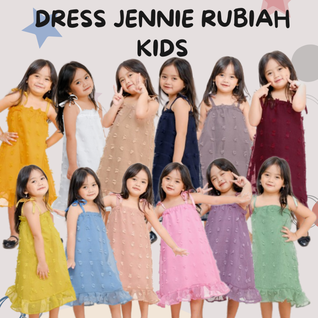 DRESS JENNIE RUBIAH KIDS DRESS ANAK LUCU