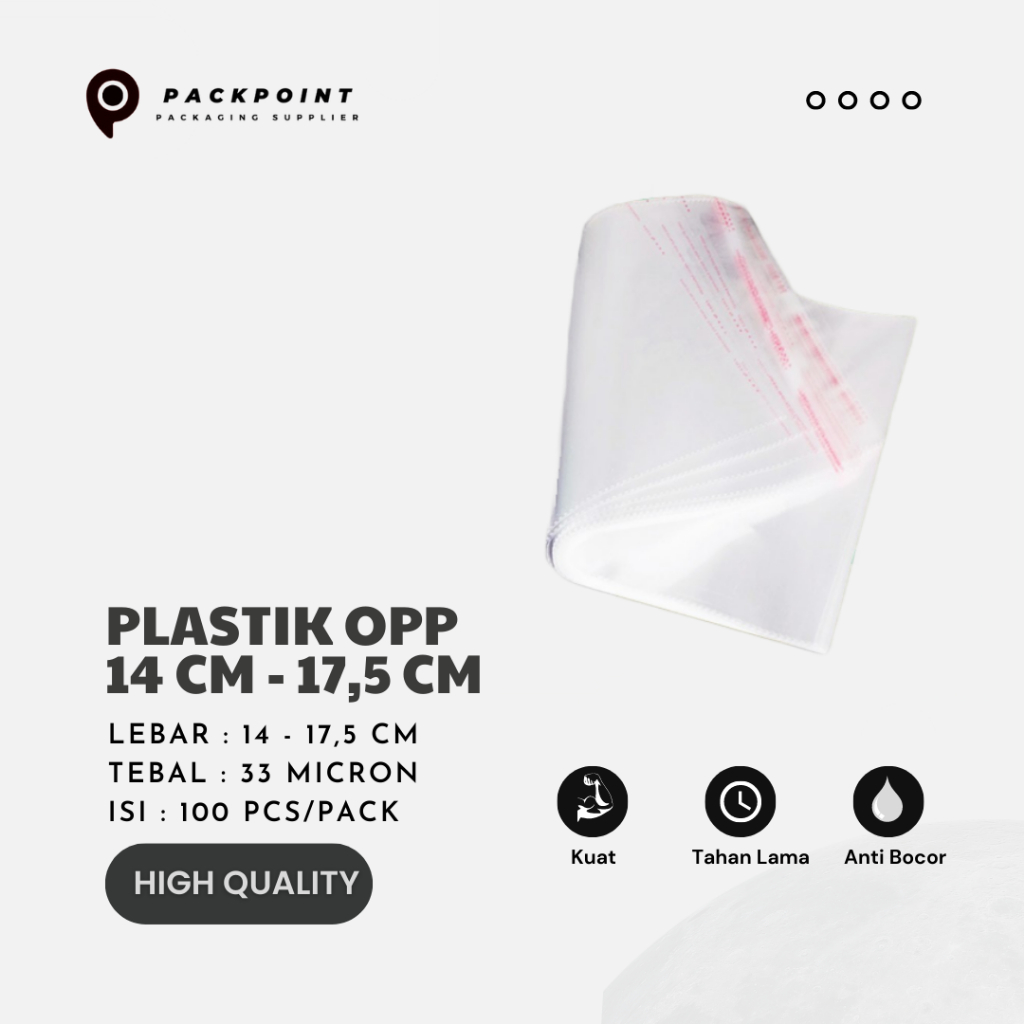 

Plastik OPP Lem Ukuran 14,5 cm - 17,5 cm (100 pcs)